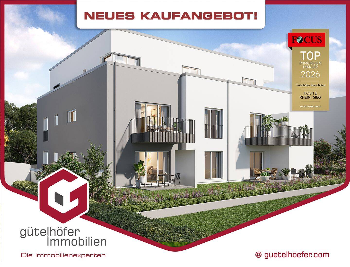 Erstbezug – barrierefrei! Exklusive 64m² | 2-Zimmer Erdgeschosswohnung mit Terrasse und Gäste-WC, 53332 Bornheim