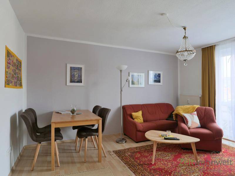 (EF1248_M) Weimar: Bad Berka, freundliche möblierte 2-Zimmer-Wohnung mit Balkon und PKW-Stellplatz, 99438 Bad Berka