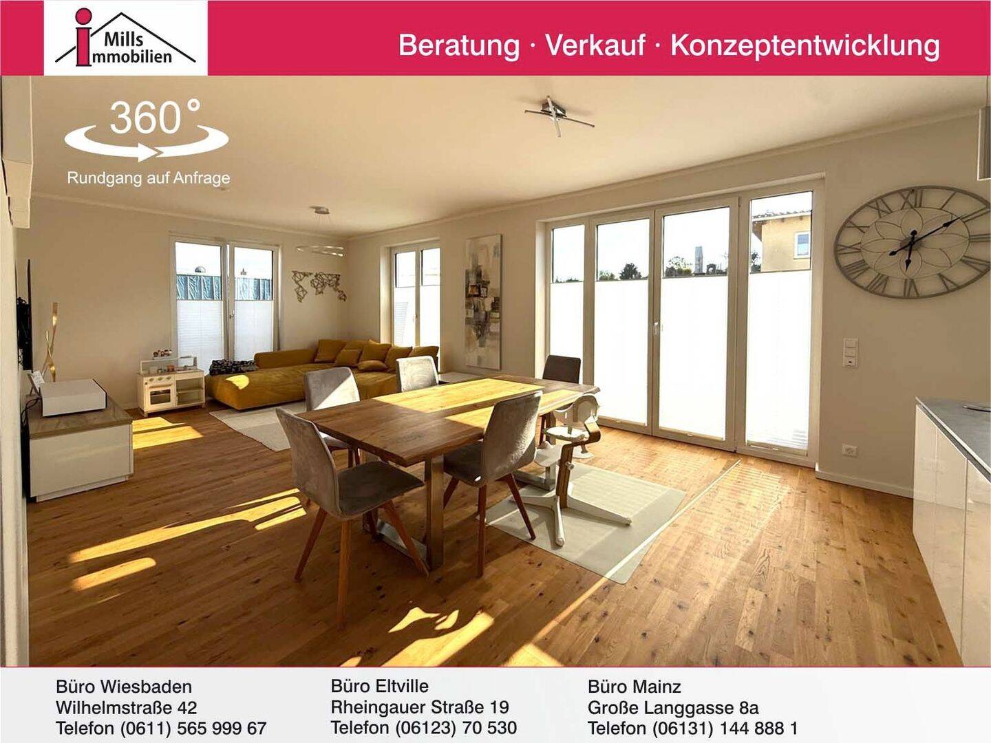 Stilvolles Wohnen in Langenlonsheim: Neuwertige Eigentumswohnung mit schönem Balkon, 55450 Langenlonsheim