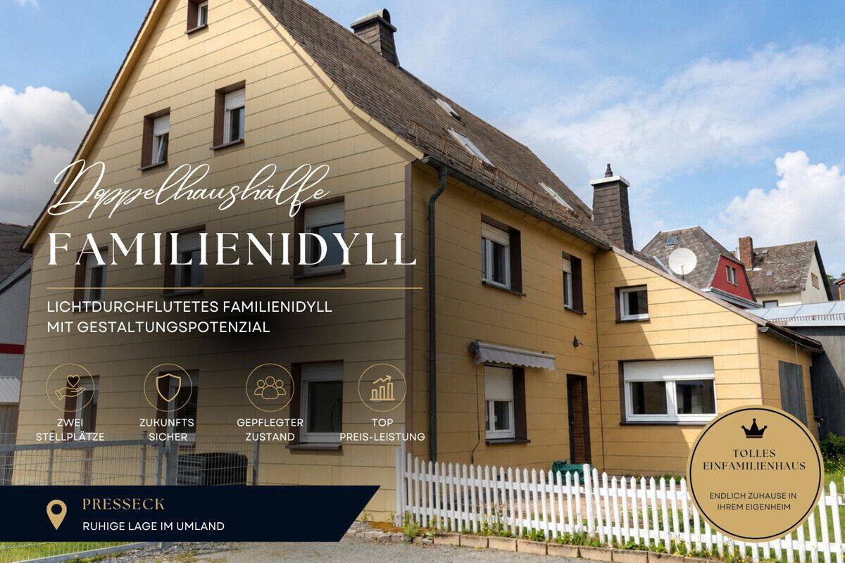 Lichtdurchflutetes Familienidyll mit Gestaltungspotenzial in Presseck, 95355 Presseck