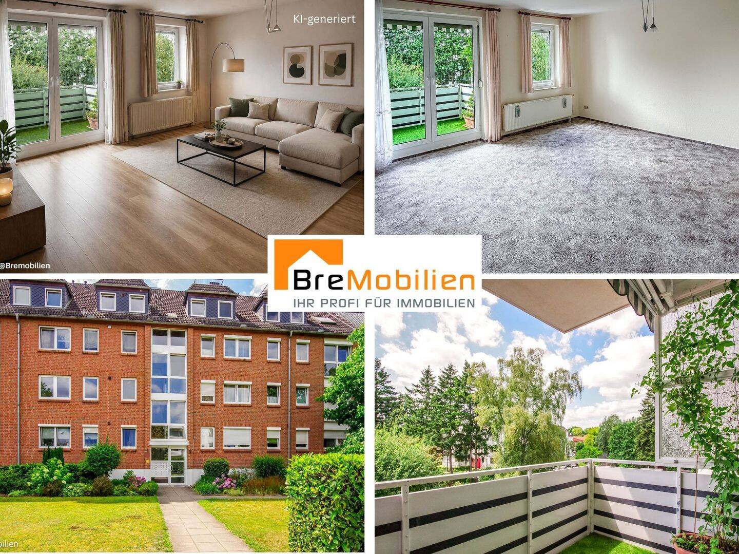Nah der Weser und dem Tabakquartier! Schöne 3-Zimmerwohnung mit Balkon, 28197 Bremen