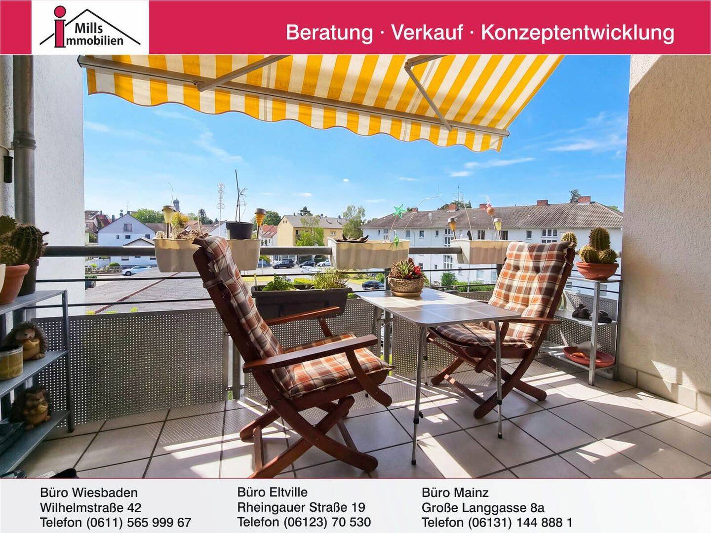 Tolle Eigentumswohnung mit Balkon in zentraler, dennoch ruhiger Lage von Ginsheim-Gustavsburg, 65462 Ginsheim-Gustavsburg