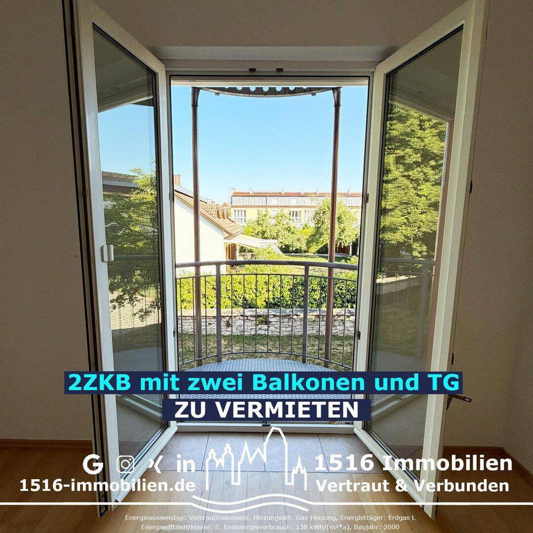 Helle 2-Zimmer-Wohnung mit zwei Balkonen und Tiefgaragenstellplatz in Eichstätt, 85072 Eichstätt