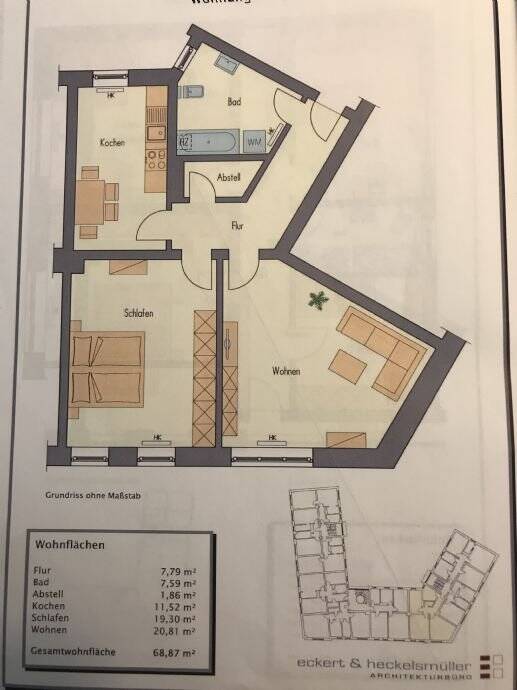 Tolle 2-Zi.Whg. mit EBK und Kellerabteil; 1.OG, 97072 Würzburg (Altstadt Sanderau)