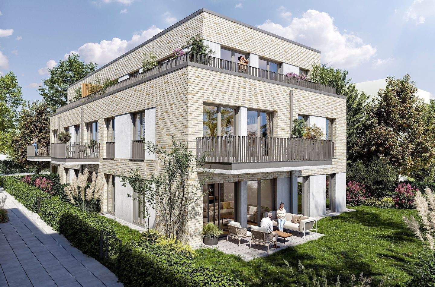 ALSTERTALER GÄRTEN: moderne Etagenwohnung mit einladendem Balkon in idealer Lage, 22399 Hamburg (Wandsbek Hummelsbüttel Lemsahl-Mellingstedt Poppenbüttel)