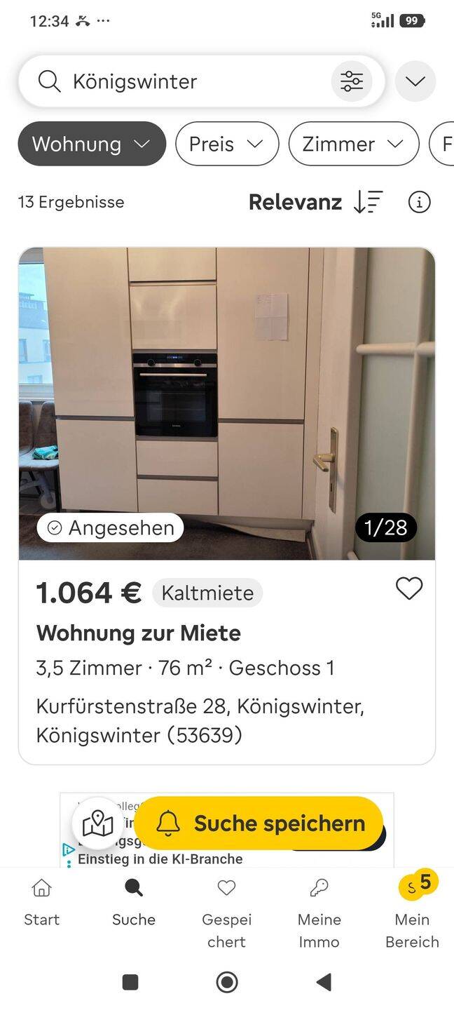 Mietwohnung, 3,5 Zimmer, 76 m², in Königswinter, 53639 Königswinter