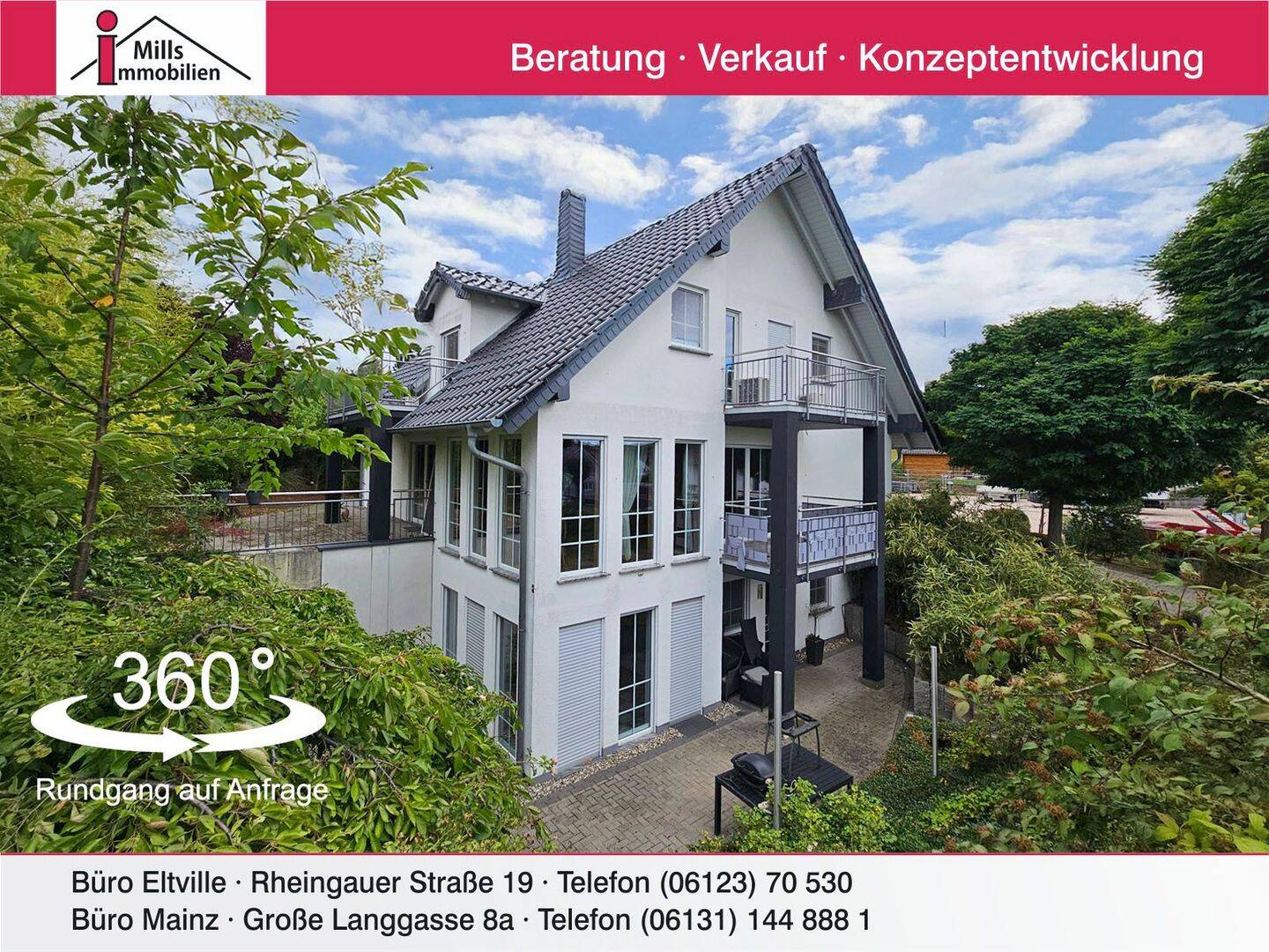 Erstklassiges, freistehendes Architektenhaus mit malerischem Blick in einmaliger Weinbergslage, 55576 Welgesheim