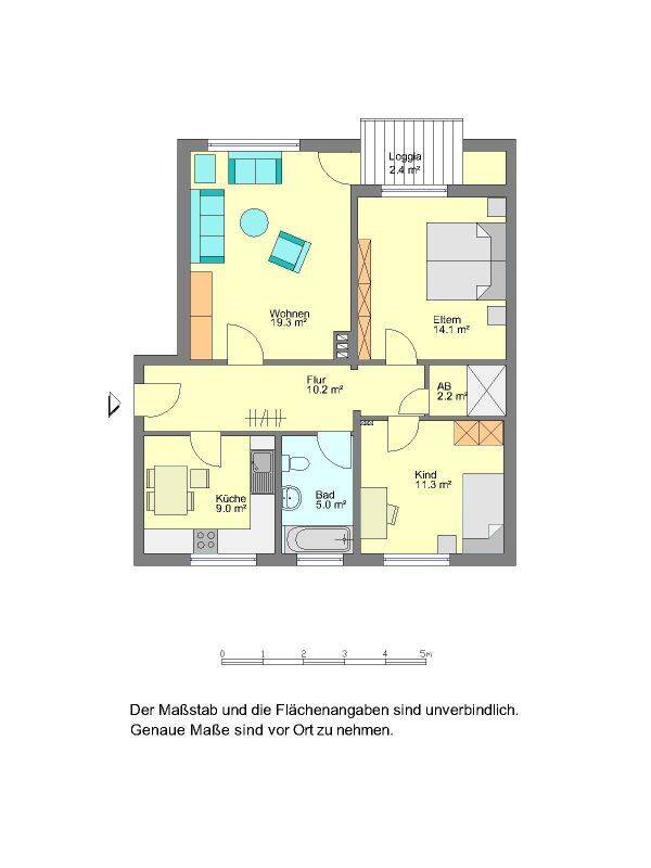 Helle 3-Zimmer-Etagenwohnung in Herford  Vielseitiges Wohnen auf 74 m², 32049 Herford