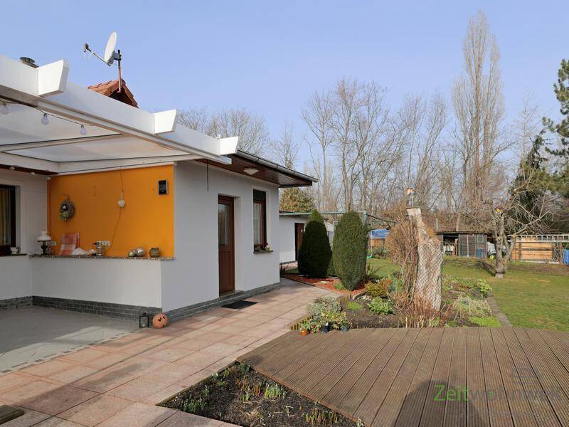 (EF0762_M) Dresden: Briesnitz, kleine möblierte Wohnung über 2 Etagen im Gartenhaus für Wochenendheimfahrer, WLAN, 1157 Dresden