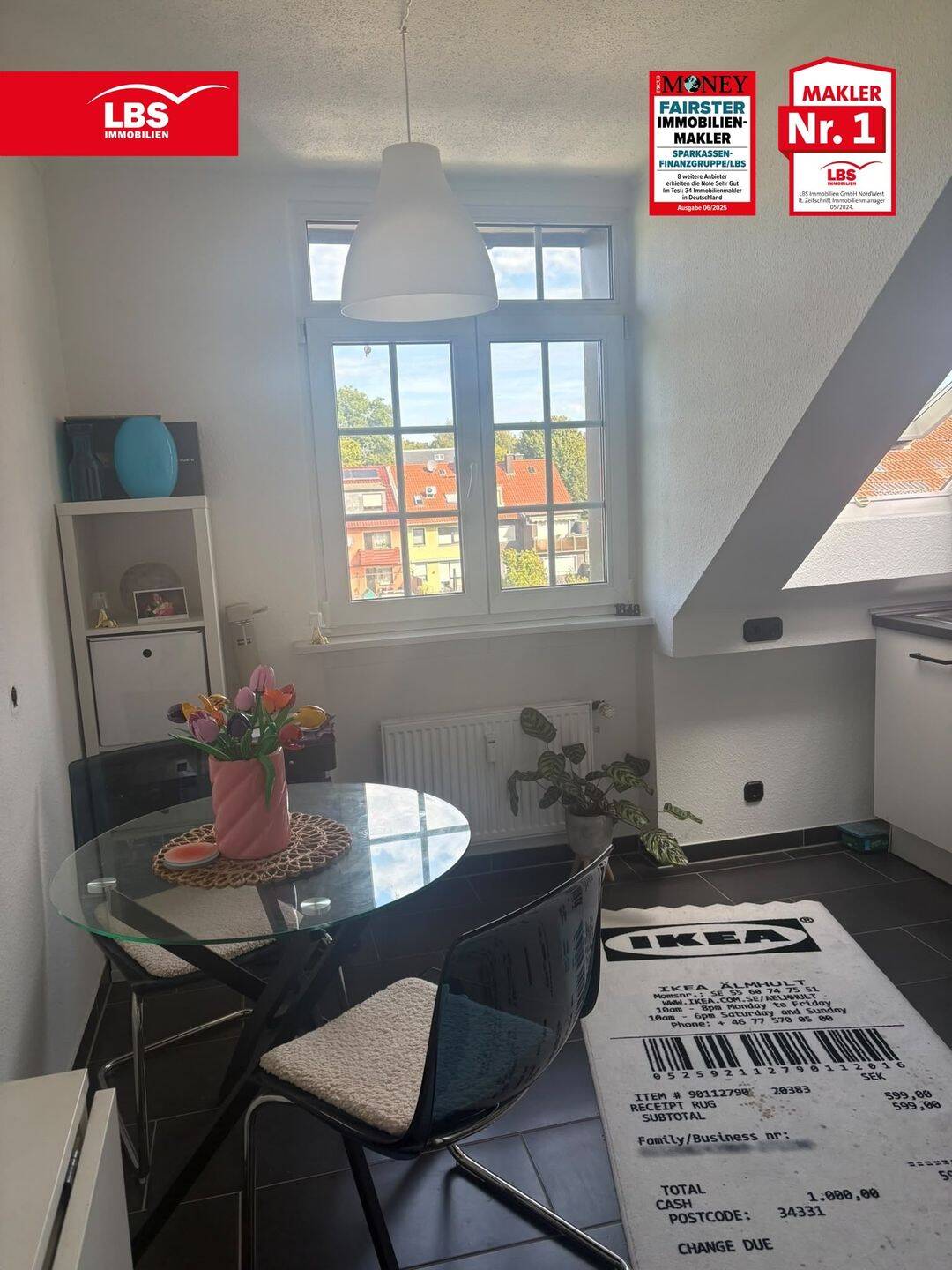 Helle 2-Zimmer- Dachgeschosswohnung mit Einbauküche in Bochum Laer, 44803 Bochum (Altenbochum Laer Wiemelhausen)