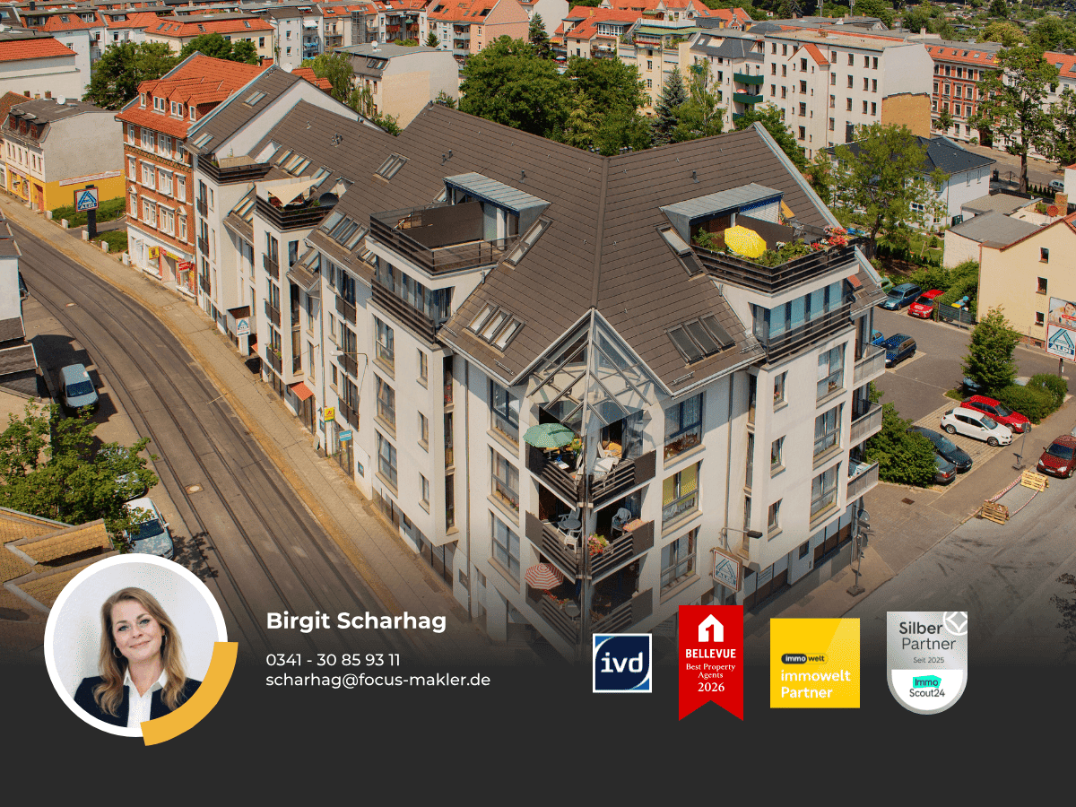 Leutzsch – schöne 2-Zimmer-Wohnung mit Balkon, Lift und Tiefgarage, 4179 Leipzig (Altlindenau Leutzsch Neulindenau Schönau)