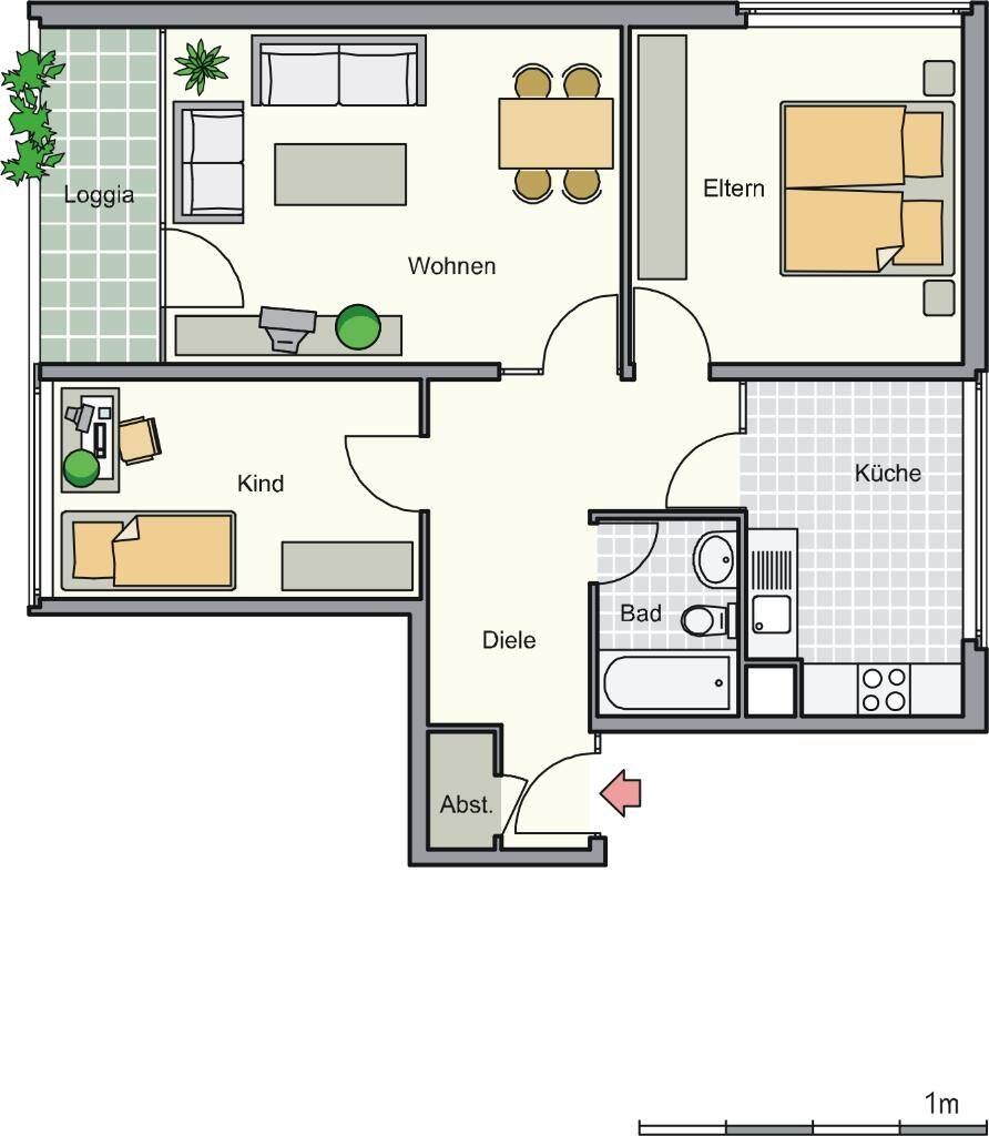Demnächst frei! 3-Zimmer-Wohnung in Kreuztal, 57223 Kreuztal