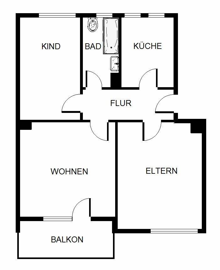 Demnächst frei! 3-Zimmer-Wohnung in Gelsenkirchen Scholven, 45896 Gelsenkirchen (Hassel Scholven)