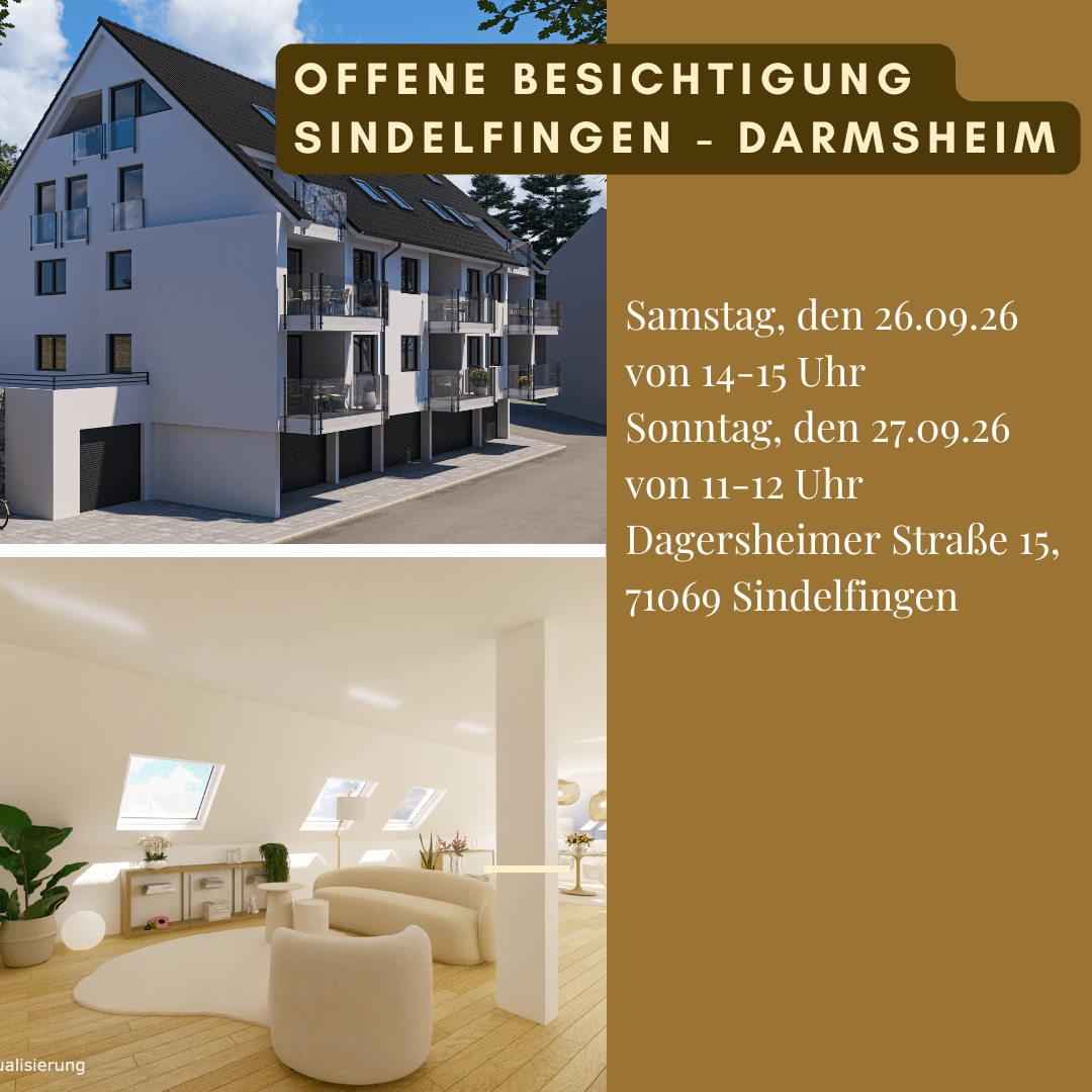 Barrierefreies Wohnen: Lichtdurchflutete 4-Zimmer Neubauwohnung in Sindelfingen-Darmsheim, 71069 Sindelfingen