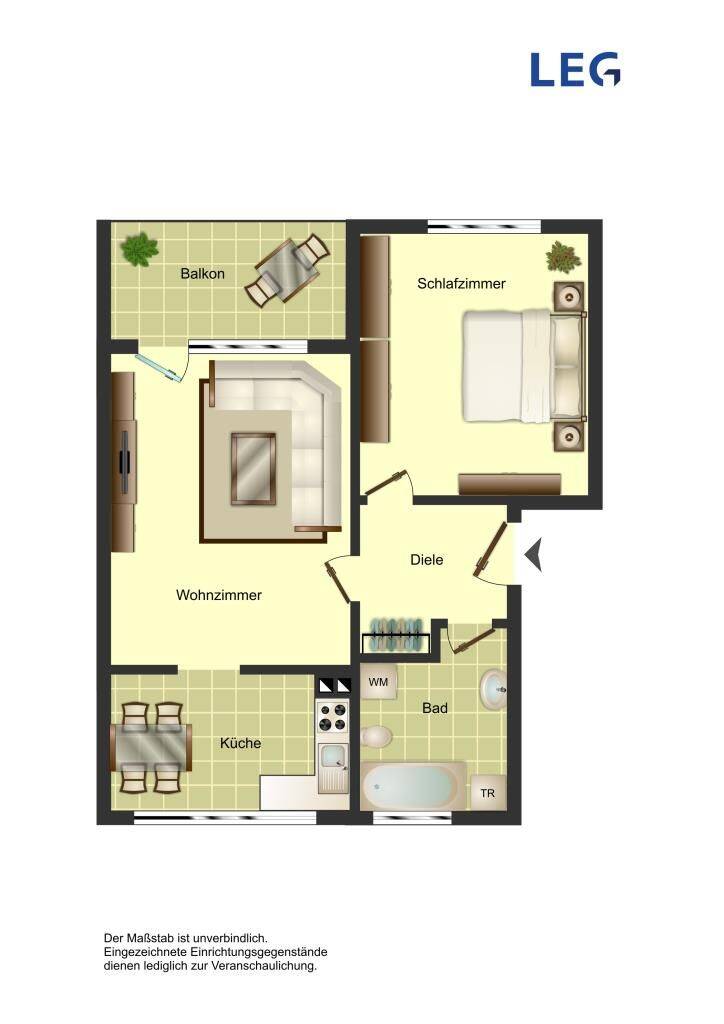 Demnächst frei! 2-Zimmer-Wohnung in Bergkamen Weddinghofen, 59192 Bergkamen