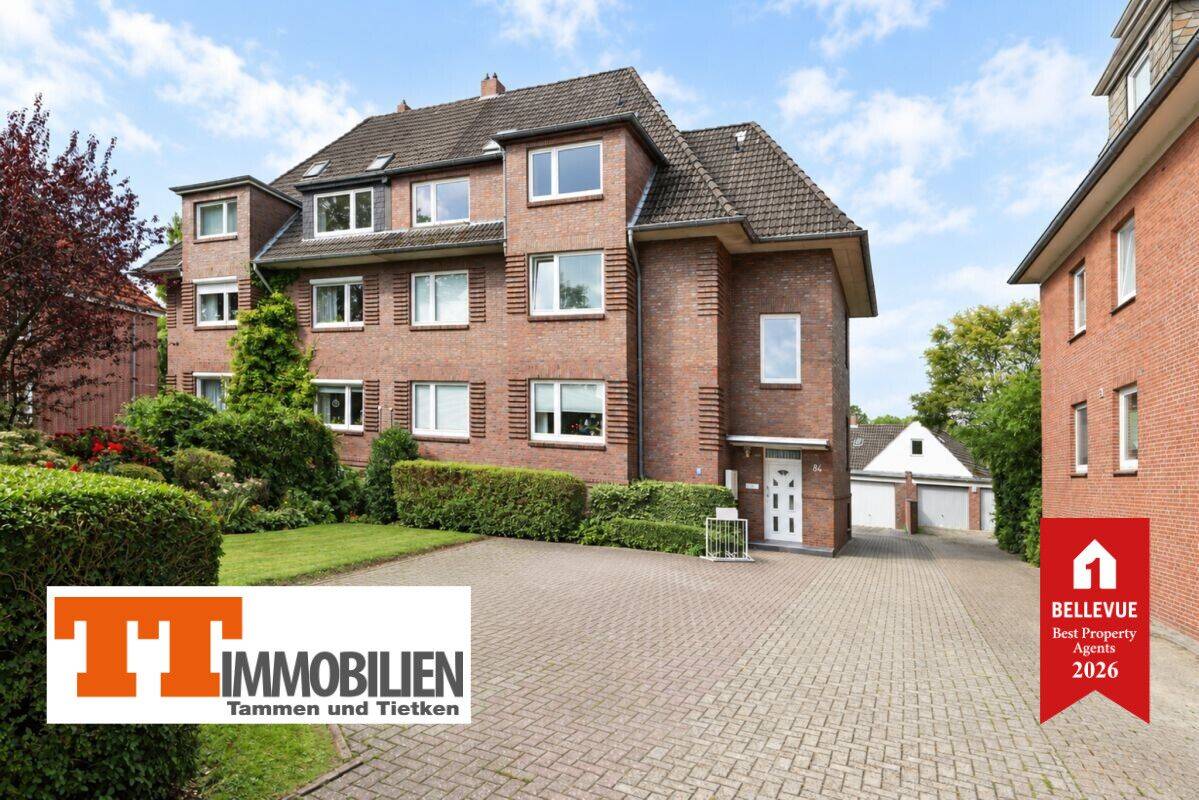 TT: Über den Dächern des Villenviertels – großzügiges Wohnen mit herrlichem Balkon!, 26384 Wilhelmshaven (Heppens Heppenser Groden Innenhafen Innenstadt Neuende)