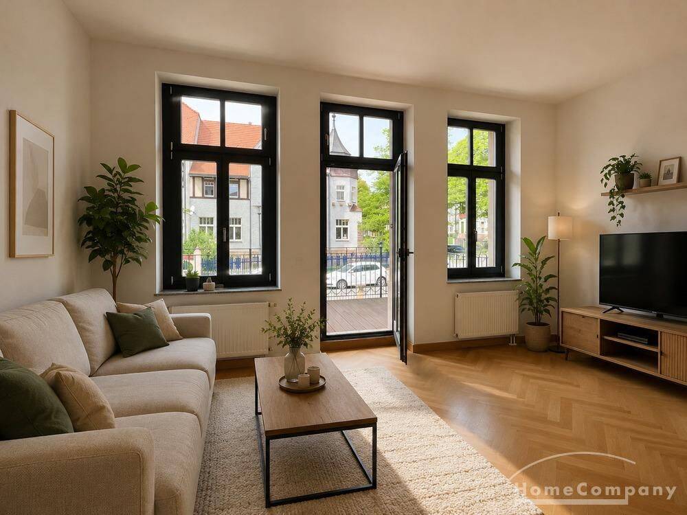 28024 HomeCompany Dresden Möbliert/Furnished 2-Zimmer Apartment im Herzen der Radeberger Vorstadt mit 2 Balkonen max. 2 Personen, 1099 Dresden