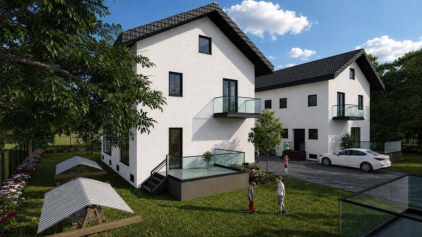 Moderne Neubau-Doppelhaushälften in Altglienicke mit 140 m² Wohn- und Nutzfläche, 12524 Berlin (Treptow-Köpenick Altglienicke Kleingartenanlage Falkenbrunn 1)