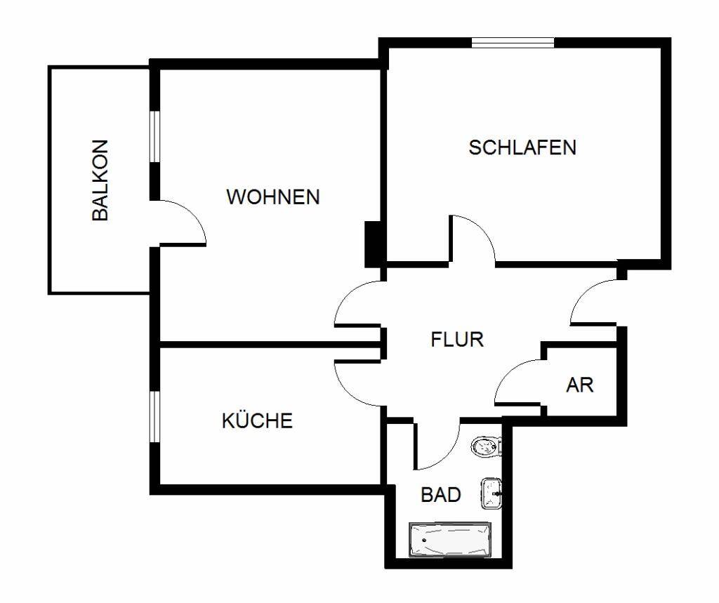 2-Zimmer-Wohnung in Gelsenkirchen Hassel, 45896 Gelsenkirchen (Hassel Scholven)