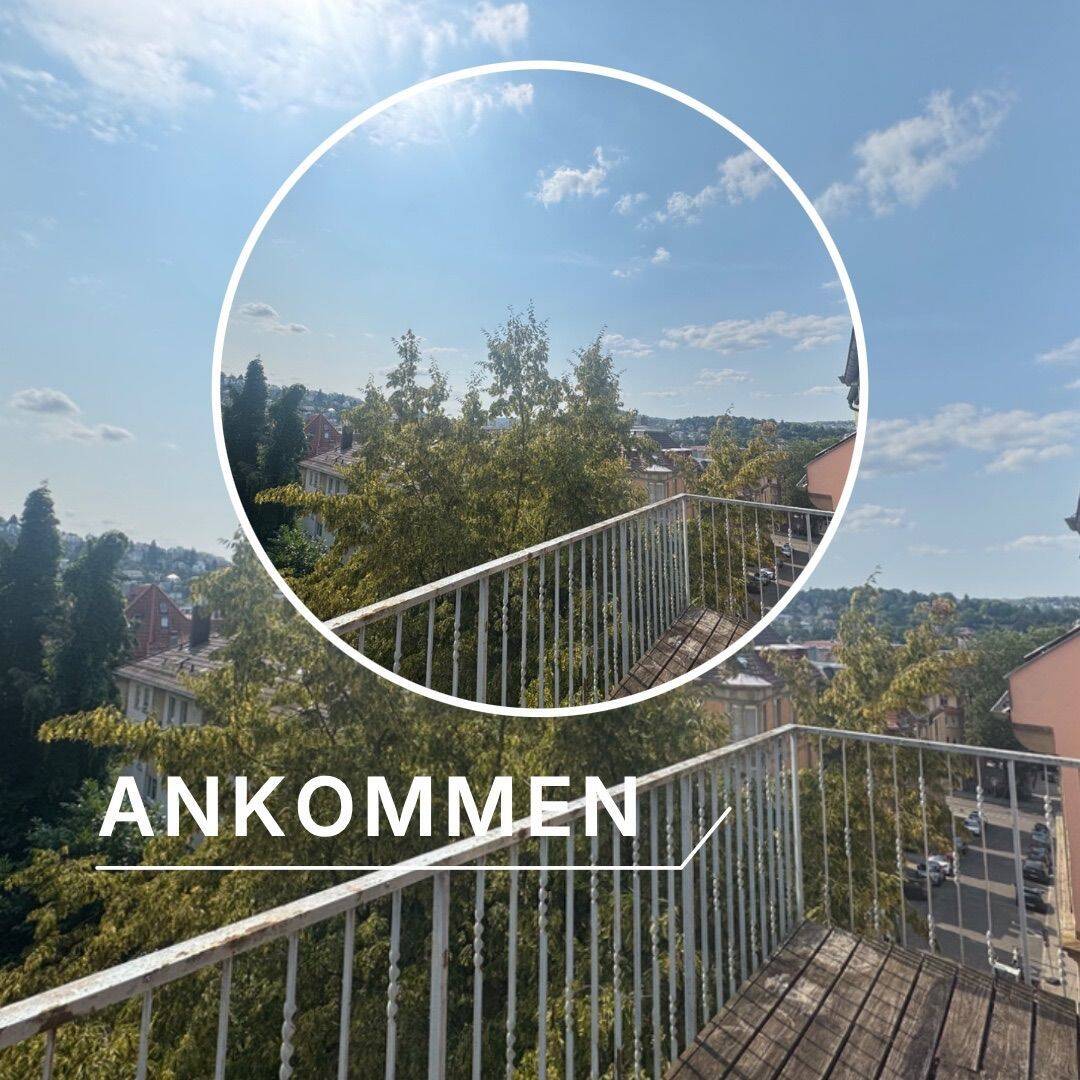 #Ankommen- Charmante Altbauwohnung in Halbhöhenlage mit Blick auf die Stadt, 70180 Stuttgart (Mitte Süd)