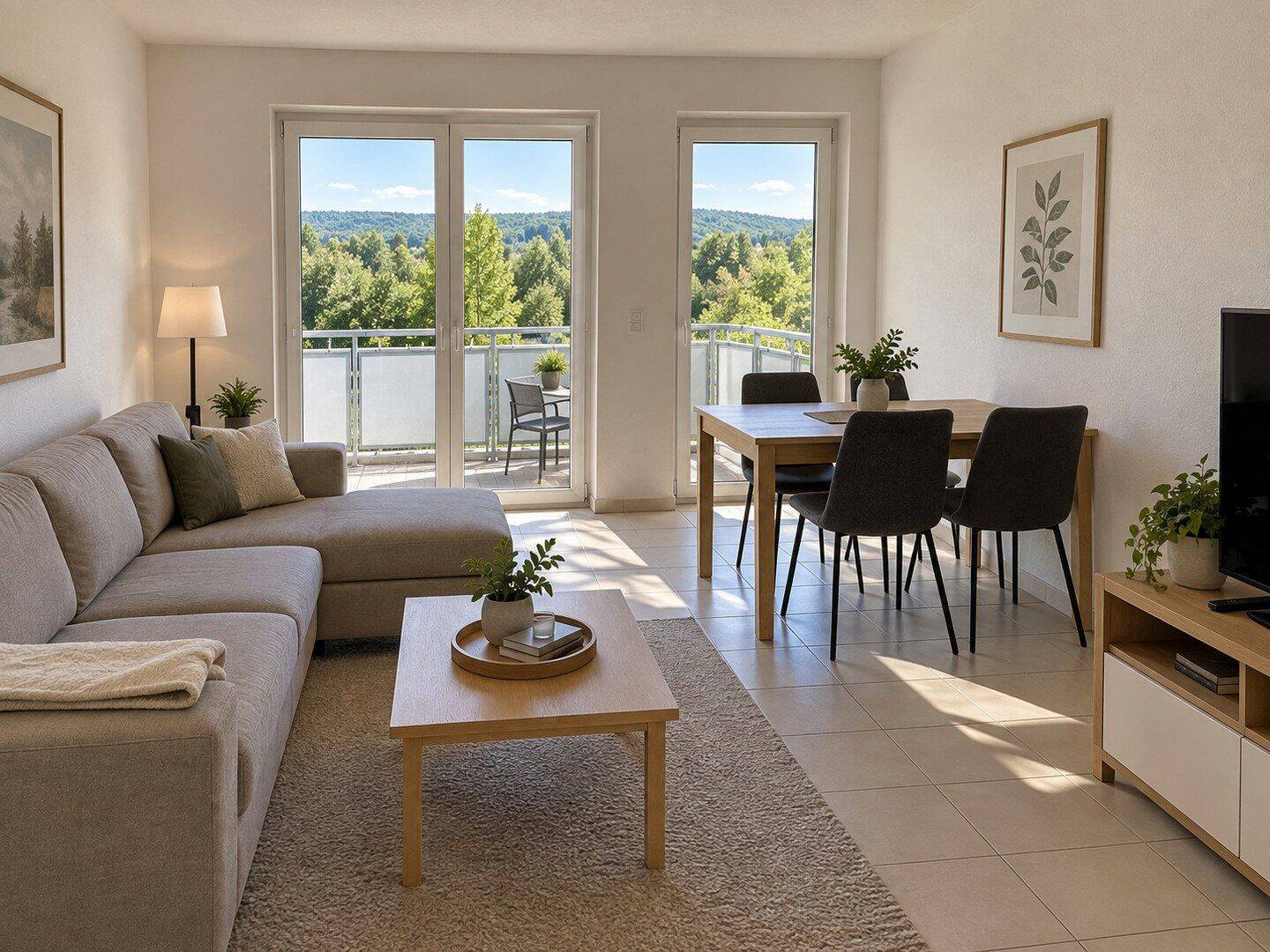 Schöne 2-Zimmer-Wohnung mit 4 Balkonen, Tageslichtbad & Stellplatz, 63619 Bad Orb