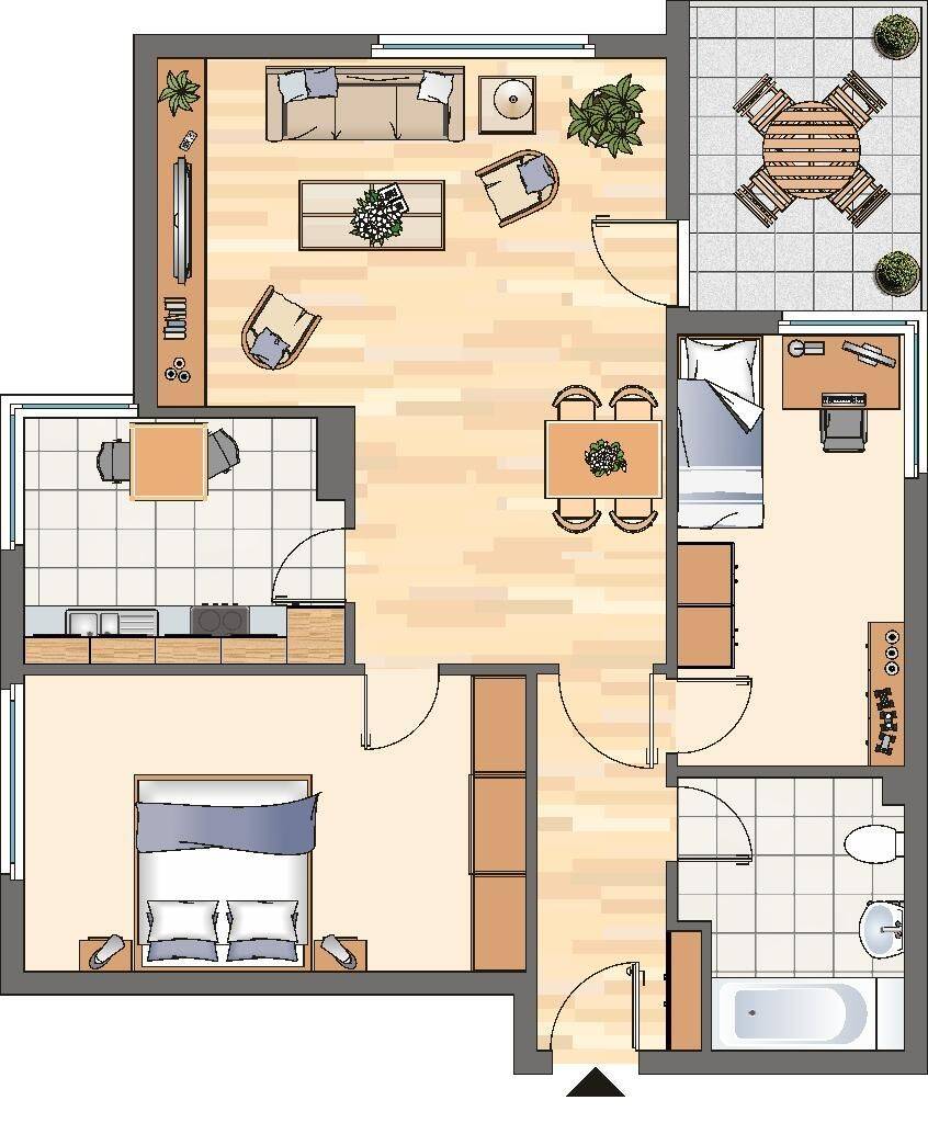 Helle, freundliche Wohnung mit Laminatboden und Tapeten. (WBS erforderlich), 59174 Kamen