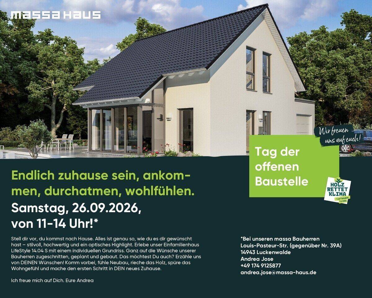 +++ 26.09.2026 +++Tag der offenen Baustelle +++ 11-14:00 Uhr +++, 15749 Mittenwalde