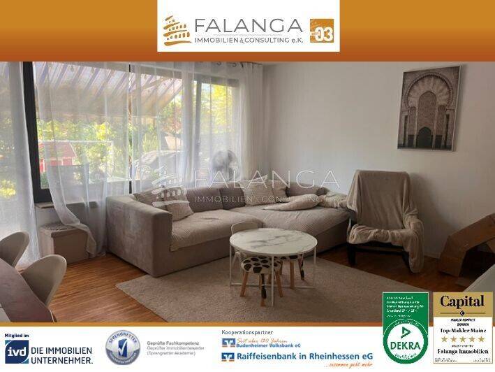 Falanga Immobilien – Freundliche 3-Zi. Wohnung m. Terasse in ruhiger & zentraler Mombacher Grünlage!, 55120 Mainz (Mombach Neustadt)