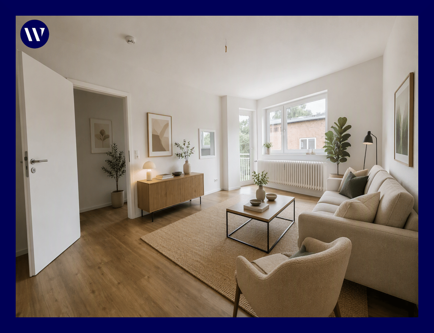Moderne 3 Zimmer Wohnung mit Balkonblick ins Grüne, Einbauküche, Vinyl-Design-Boden und Wannenbad, 24159 Kiel (Friedrichsort Holtenau Pries Schilksee Wik)