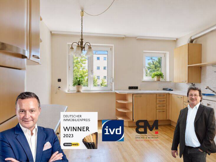 Zum Hübschmachen: 1-Zimmer-Wohnung mit großer Wohnküche in Augsburg-Bärenkeller im Erbbaurecht, 86156 Augsburg (Bärenkeller Kriegshaber Oberhausen Pfersee)