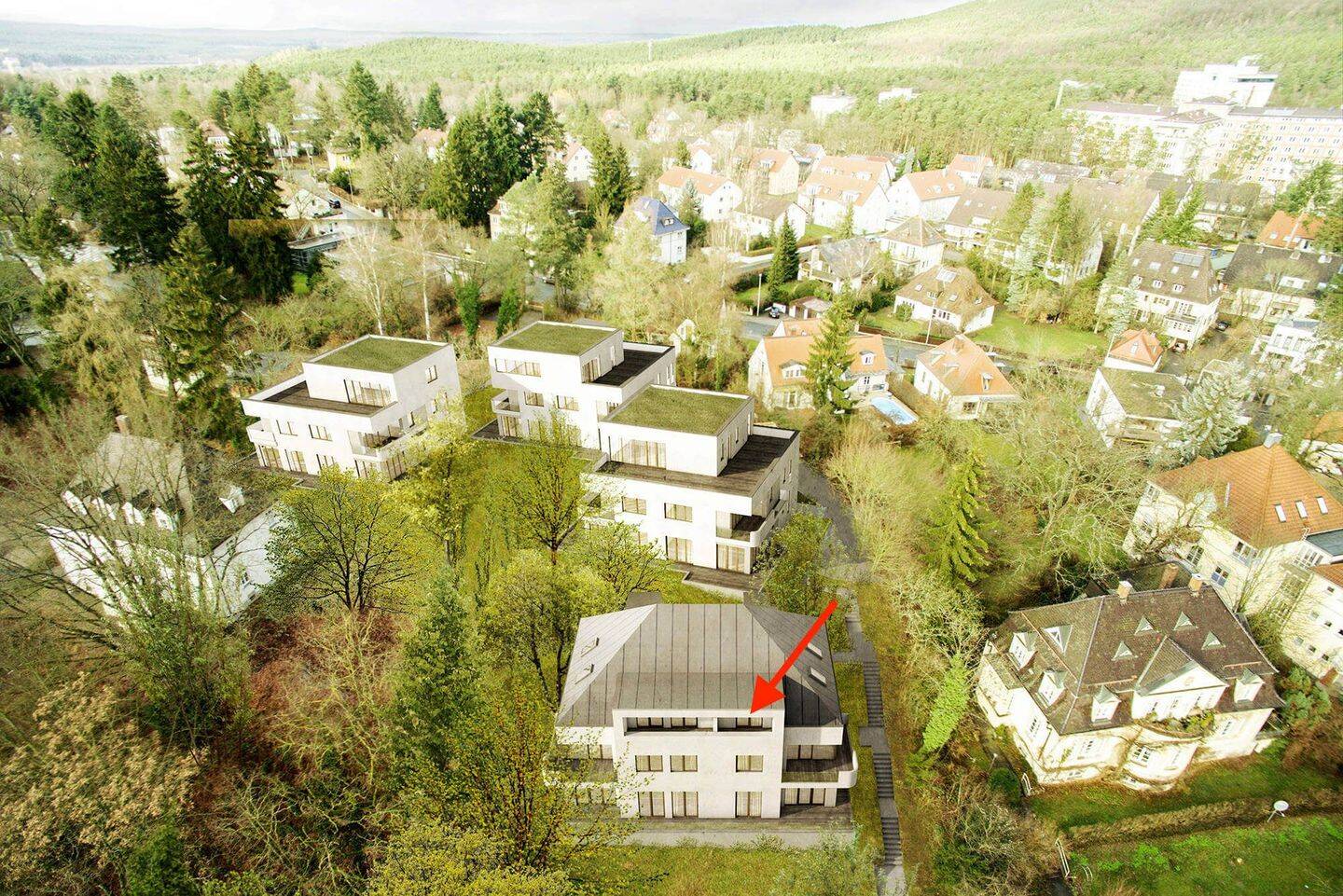 luxuriöse 2-Zimmer-DG-Wohnung mit EBK und Balkon mit toller Weitsicht, 91054 Erlangen (Burgberg Erlangen-Nord Erlangen-Ost Innenstadt Sieglitzhof)