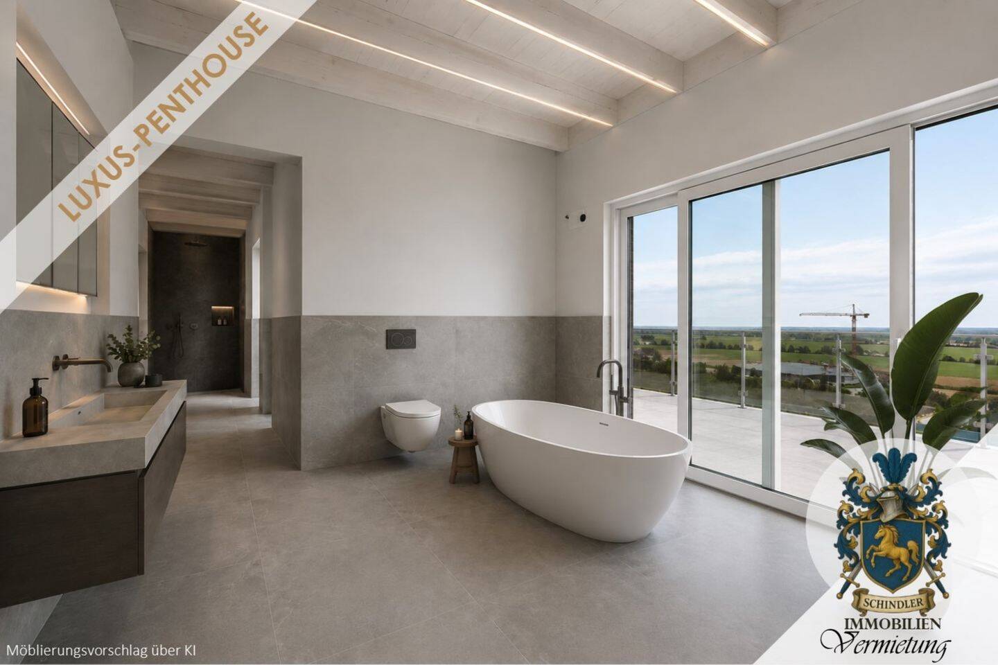 Teilmöbliertes Luxus-Penthouse mit Alpenblick, 86676 Ehekirchen