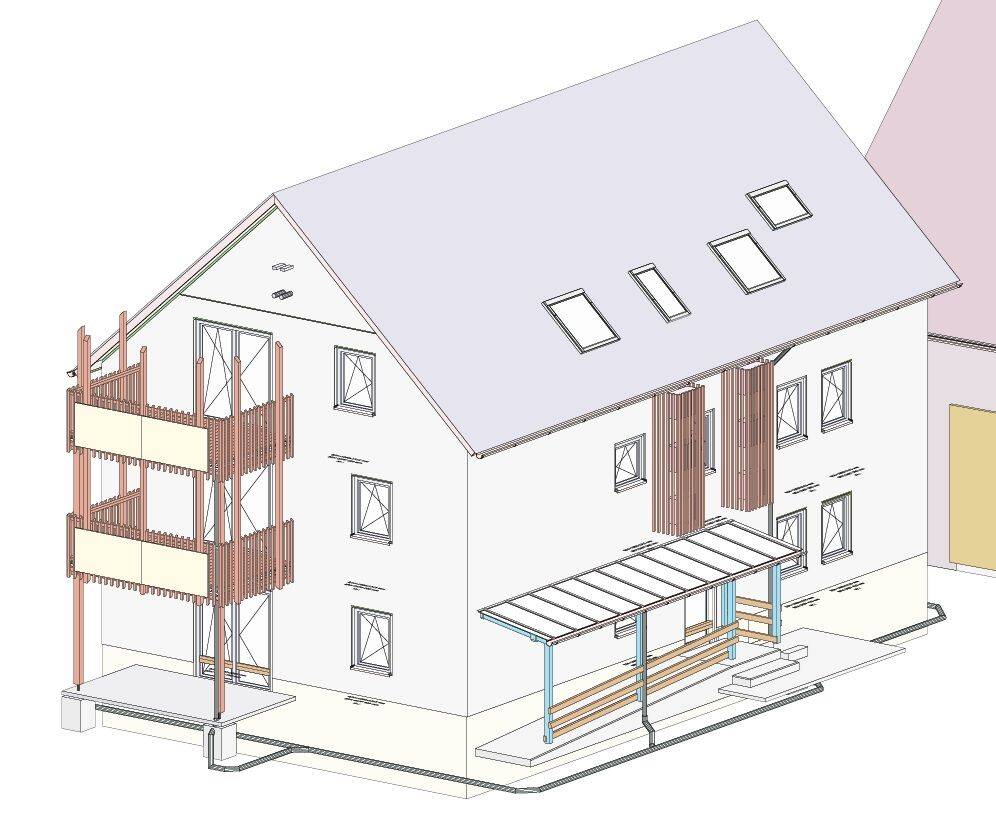 Erstbezug: Moderne 2-Zimmer-Wohnung mit Klima, EBK & Südost-Balkon, 91611 Lehrberg
