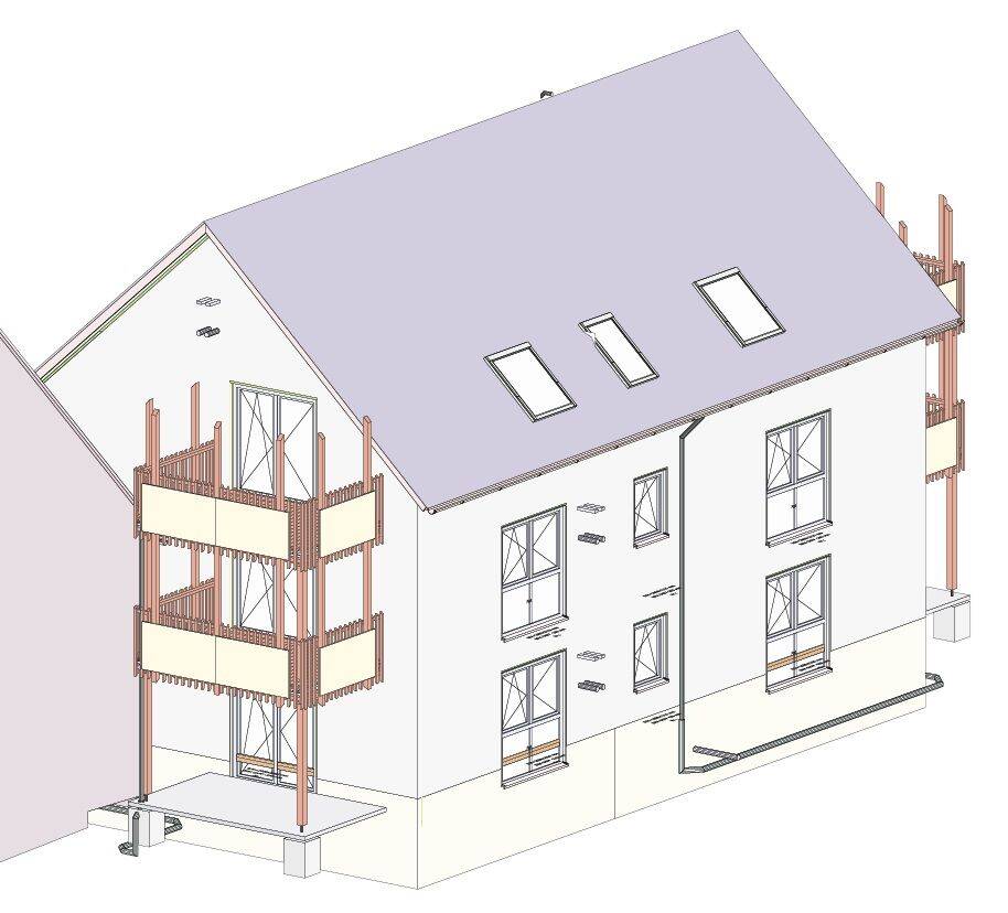 Erstbezug: 3-Zimmer-DG-Wohnung mit Klima, EBK & Südwest-Balkon, 91611 Lehrberg