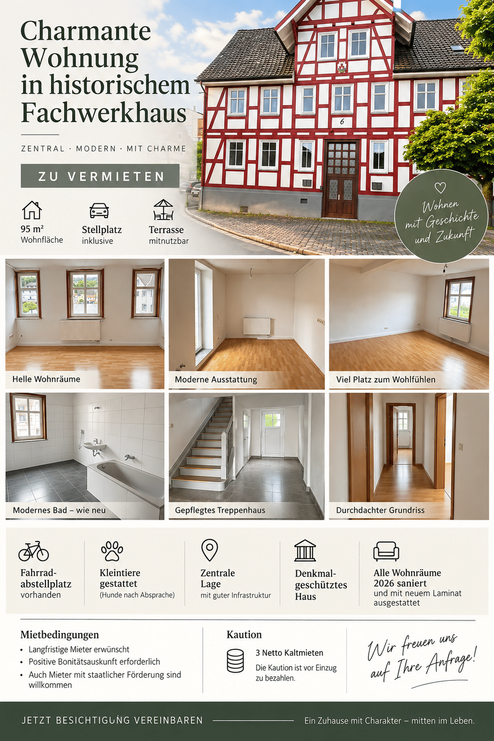 3 ZKB WOHNUNG IM FACHWERKHAUS, 37247 Großalmerode