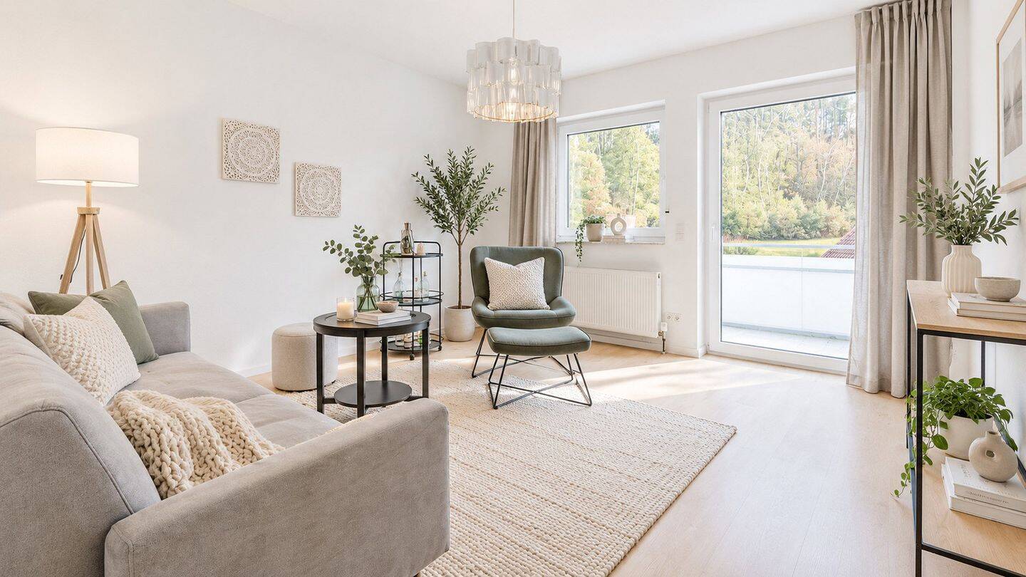 Sanierte 2-Zimmer-Wohnung in Butzbach mit Balkon, Tageslichtbad und moderner Wärmepumpe, 35510 Butzbach