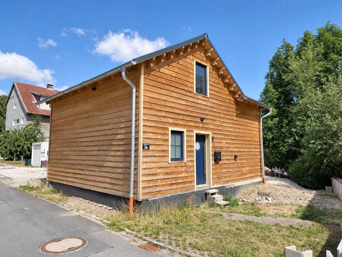 Kompaktes, modernes Blockhaus (Erstbezug) ca. 93,40 m² Wohnfläche mit Garten in Wolfshagen, 38685 Langelsheim