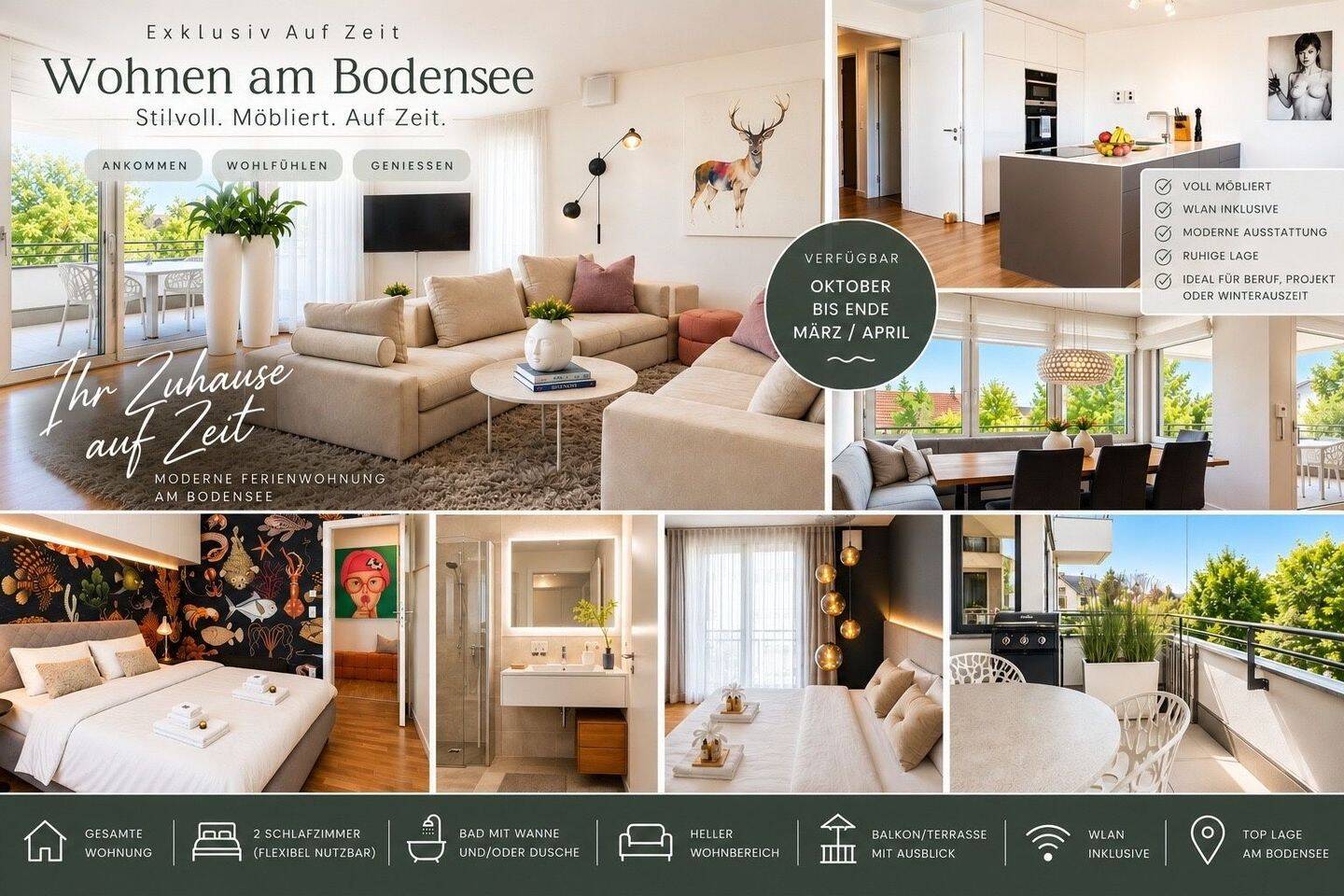• Miete auf Zeit Oktober bis Ende März
Bodensee Loft
Exklusive Designer-Ferienwohnung Daisendorf bei Meersburg, 88718 Daisendorf
