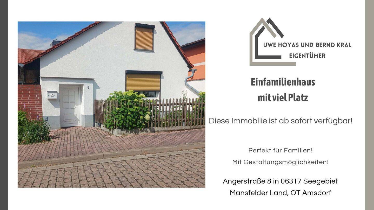 Idyllisches teilmodernisiertes Einfamilienhaus mit Scheune, Garten und Garage, 6317 Seegebiet Mansfelder Land
