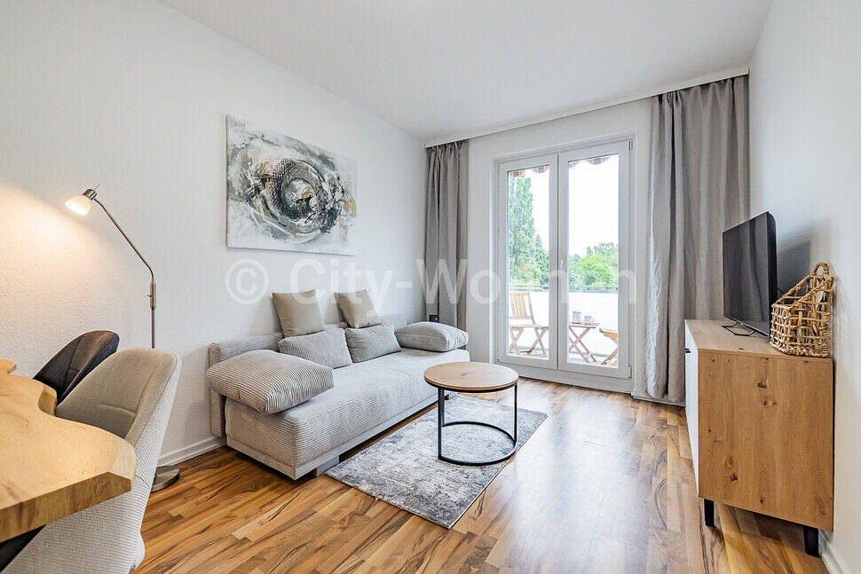 Möblierte Wohnung mit Balkon und Wasserblick in Hamburg-Hamm, 20537 Hamburg (Mitte Borgfelde Hamm Hammerbrook)