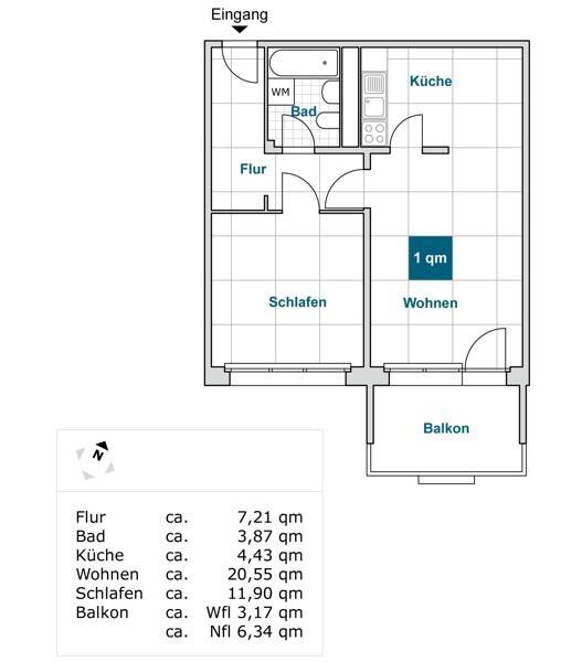 Jetzt zugreifen: günstige 2-Zimmer-Wohnung, 1277 Dresden