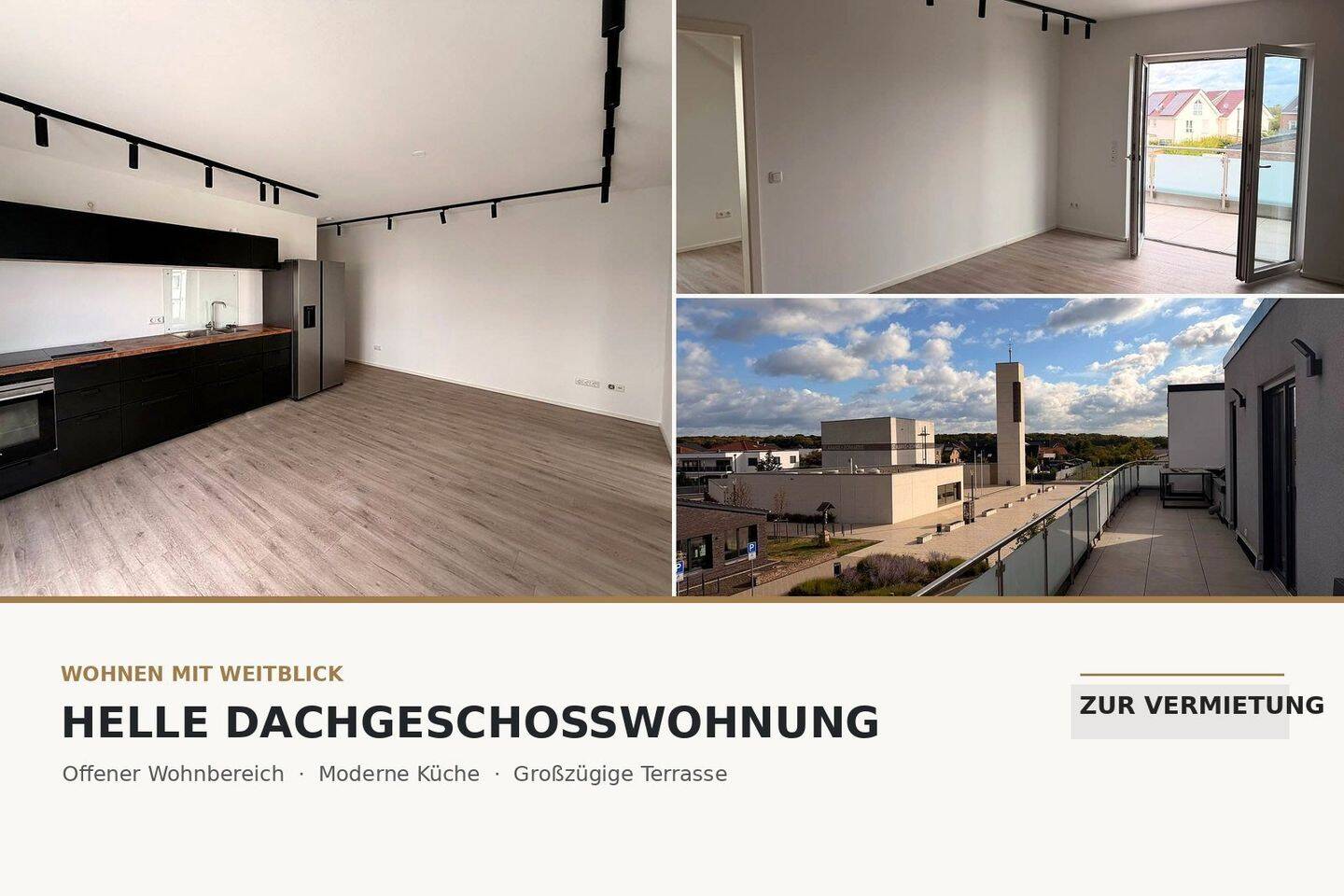2,5-Zi-DG-Whg. umlaufende Dachterrasse & Stellplatz in Kerpen Manheim ab sofort zu vermieten, 50171 Kerpen
