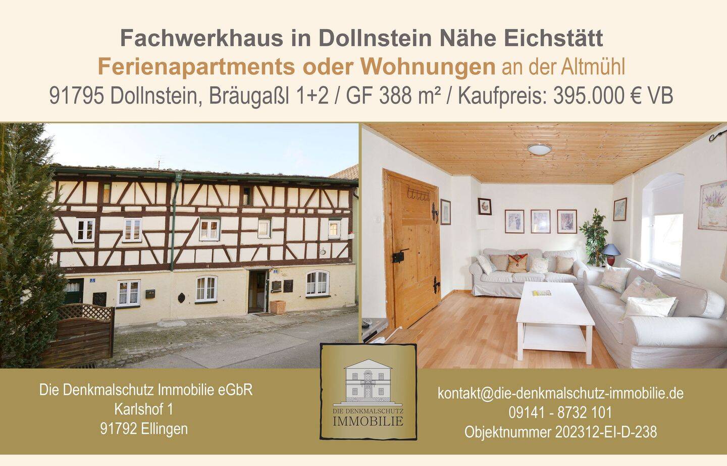 Fachwerkhaus in Dollnstein Nähe Eichstätt, 91795 Dollnstein