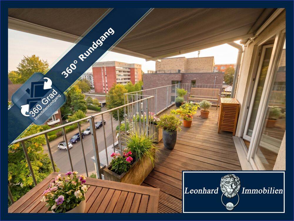 *Penthouse-Feeling in Hamburg-Lokstedt: Viel Licht, Terrasse & bis zu 3,30 m Deckenhöhe*, 22529 Hamburg (Hamburg-Nord)