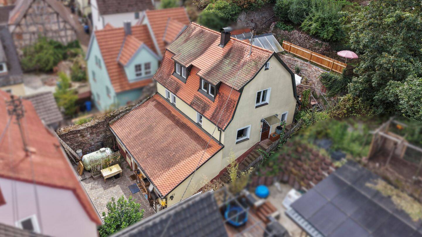++Charmantes EFH, 88 m² Wohnfläche u. idyllischem Garten in Rothenfels++, 97851 Rothenfels