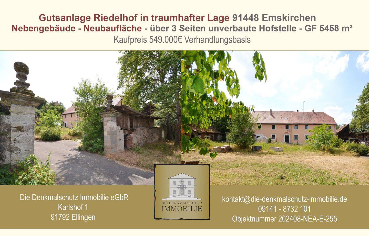 Gutsanlage Riedelhof in traumhafter Lage – Nebengebäude, Neubaufläche, 91448 Emskirchen