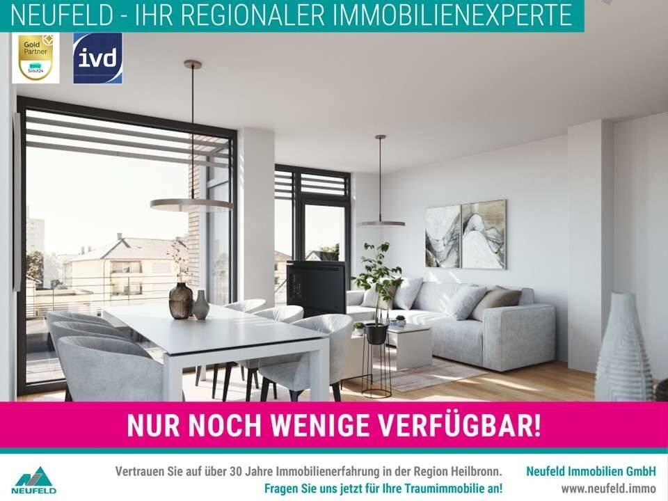 Traumhafte 3-Zimmer Penthouse Wohnung in erstklassiger Lage!, 74076 Heilbronn (Heilbronn Neckarbogen)