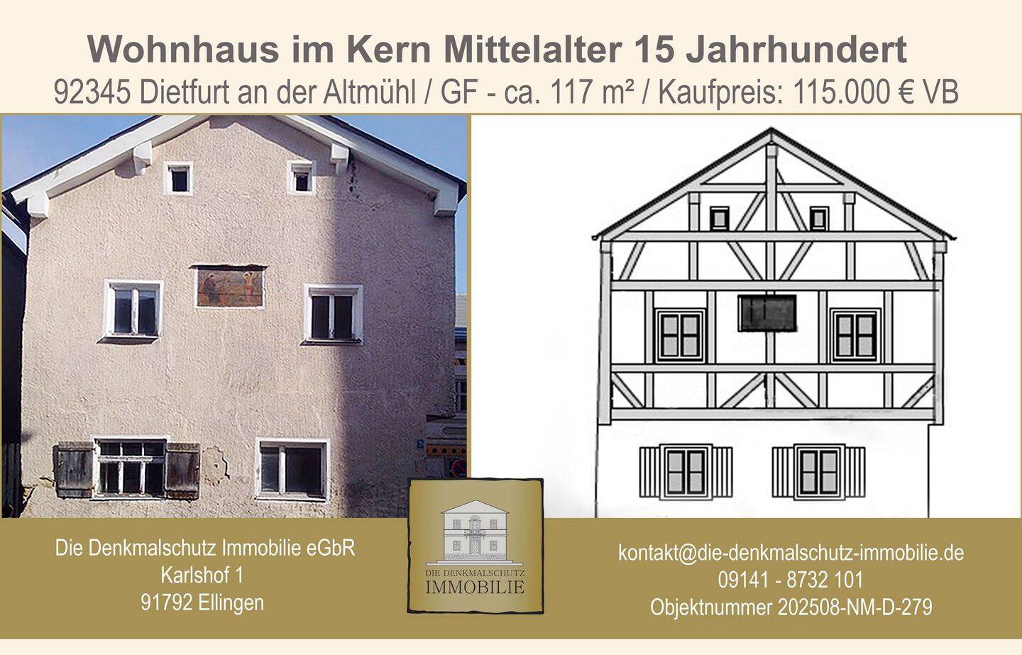 Wohnhaus im Kern Mittelalter 15. Jahrhundert, 92345 Dietfurt a.d. Altmühl