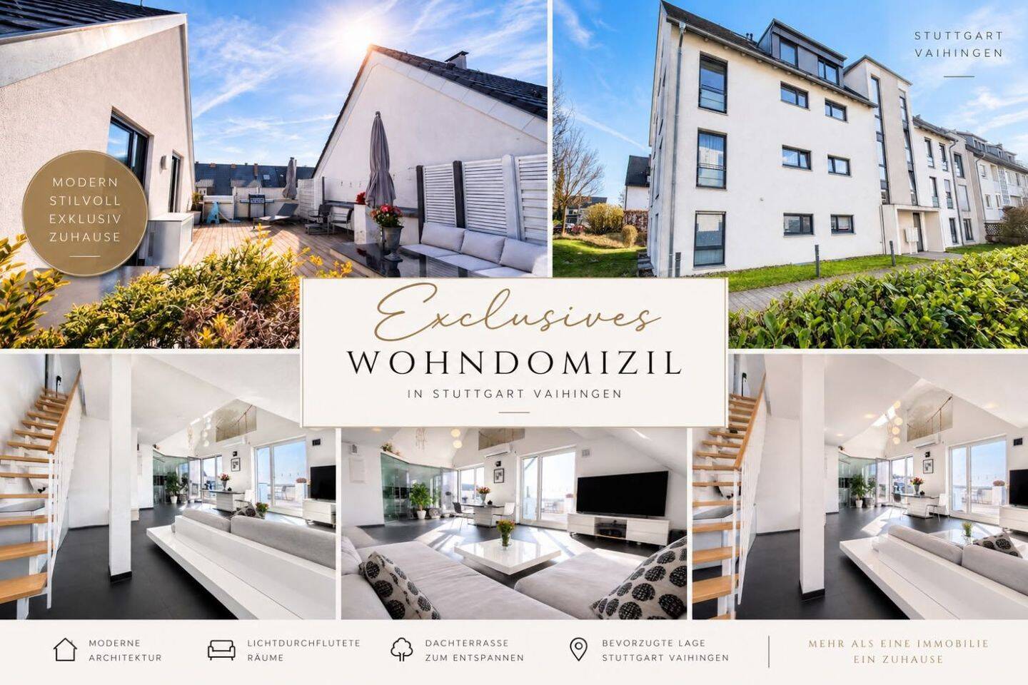 *EXCLUSIVES Domizil mit Traumterrasse & luxuriöser Ausstattung in Stuttgart-Vaihingen, 70563 Stuttgart (Vaihingen)