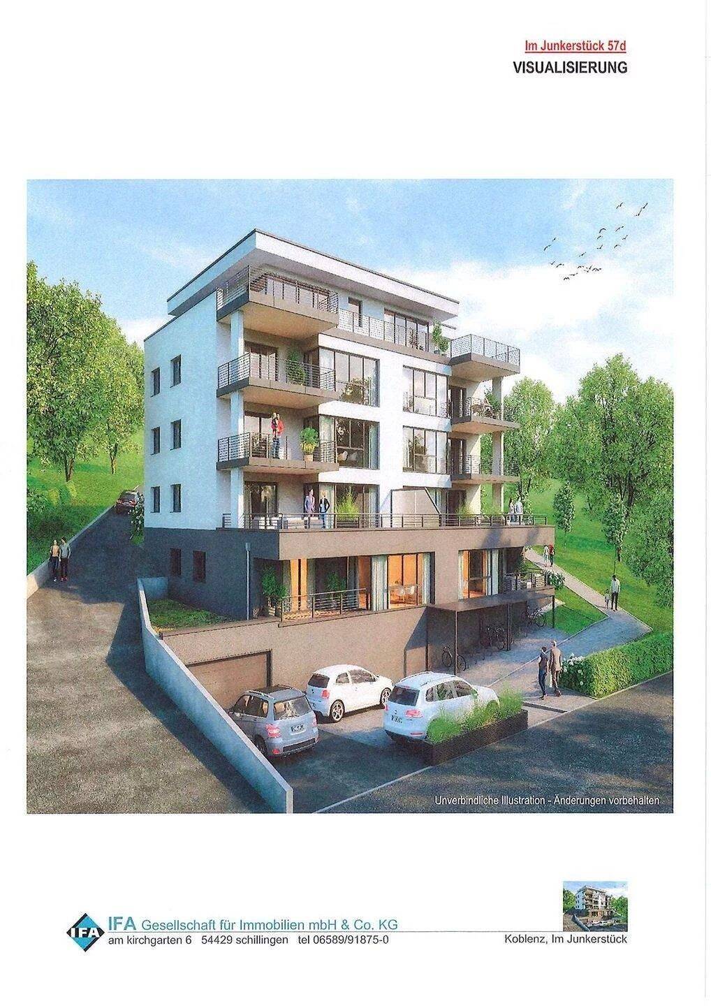 Neubau „Passiv Haus“ mit 12 Eigentumswohnungen in Koblenz (WHG 02), 56076 Koblenz (Ehrenbreitstein Horchheim Horchheimer Höhe Pfaffendorf Pfaffendorfer Höhe)